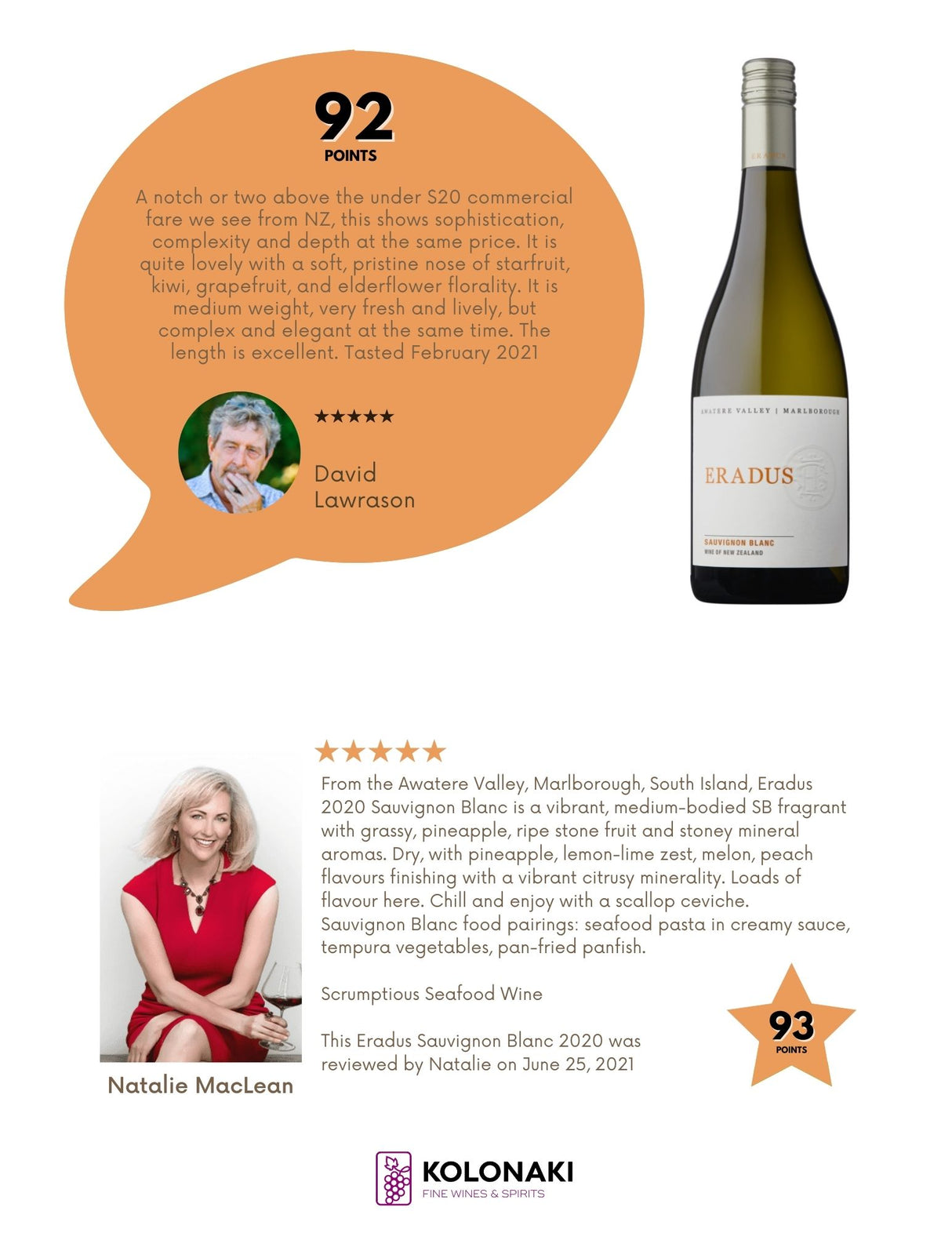 Eradus Sauvignon Blanc (3 Bottle Minimum)