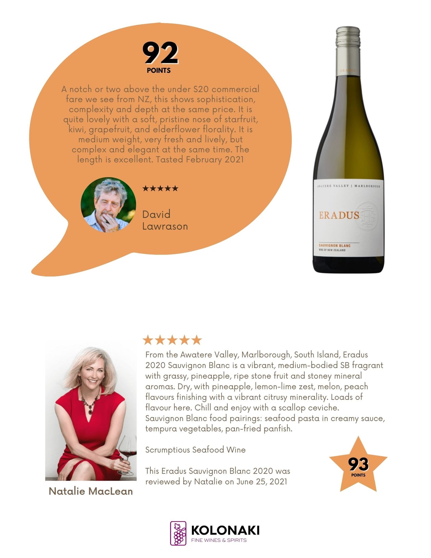 Eradus Sauvignon Blanc (3 Bottle Minimum)