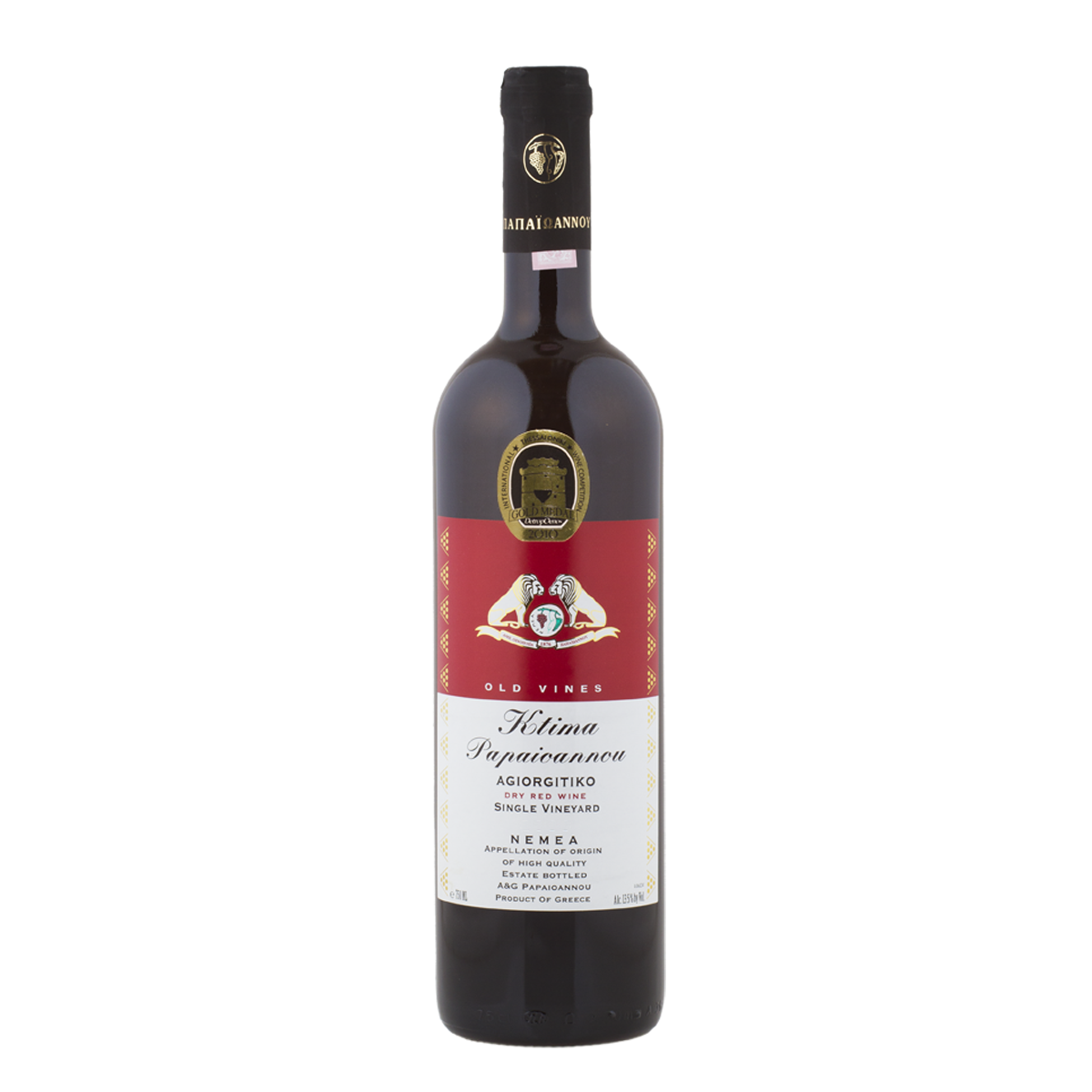 red wine, Greek wine, wine from Greece, Papaioannou Old Vines Nemea