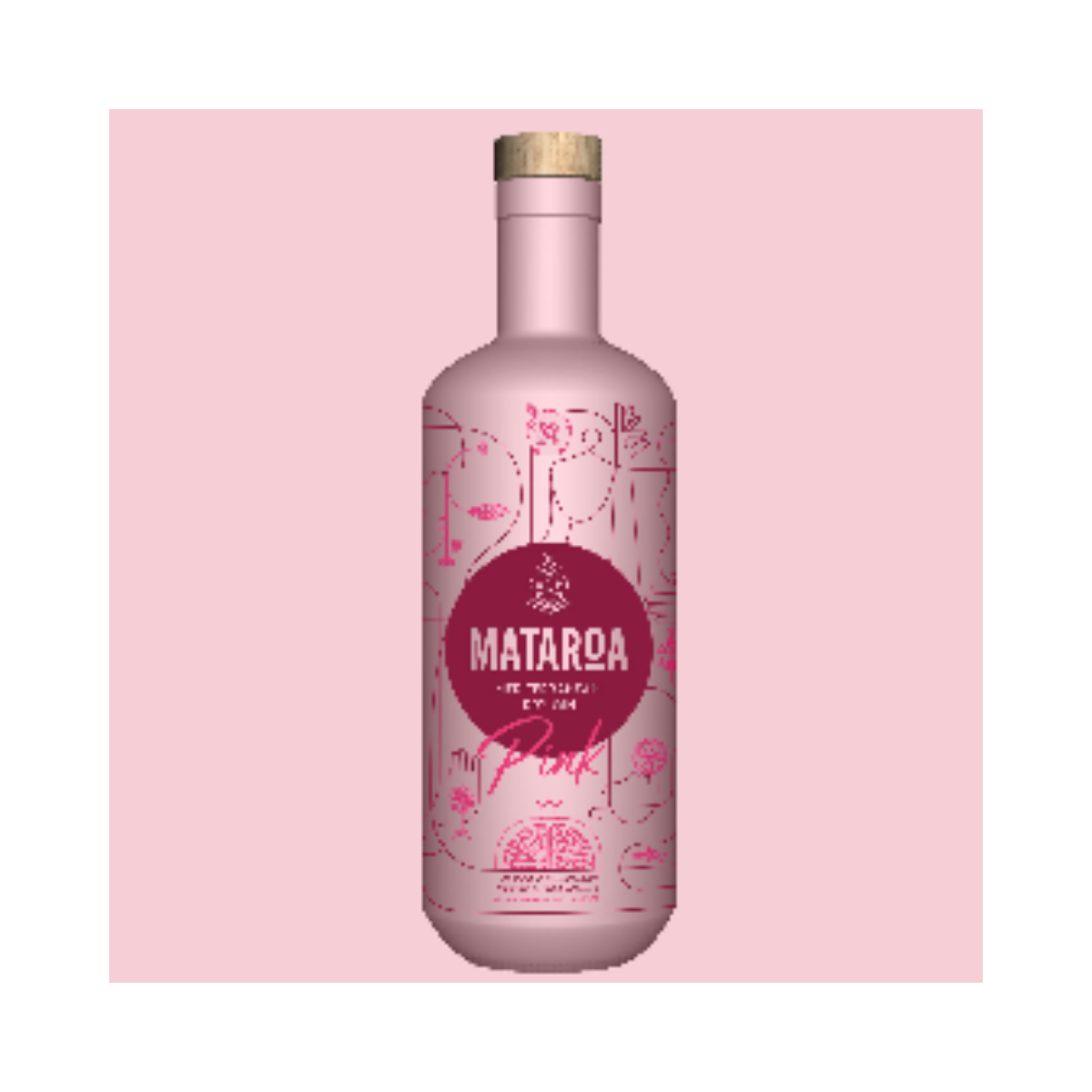 Mataroa Mediterranean Dry Gin Pink (3 bottle minimum)