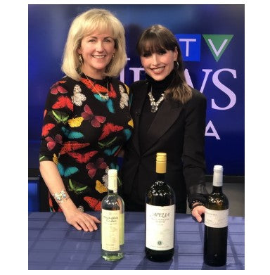 Natalie Maclean takes our wines on a little tour at CTV NEWS television in Ottawa