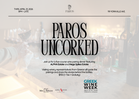 Paros Uncorked Wine Pairing Dinner Wine Selection