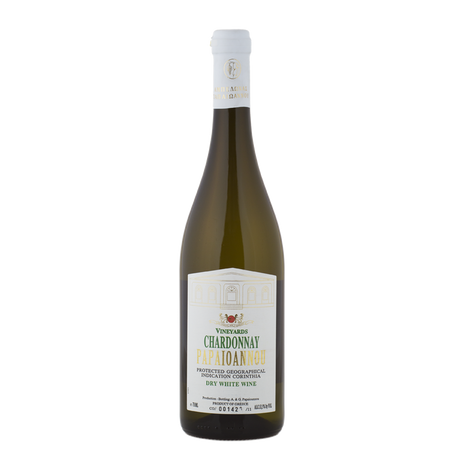 Papaioannou Chardonnay Organic, organic wine, chardonnay, white wine, Greek wine, wine from Greece, organic wine